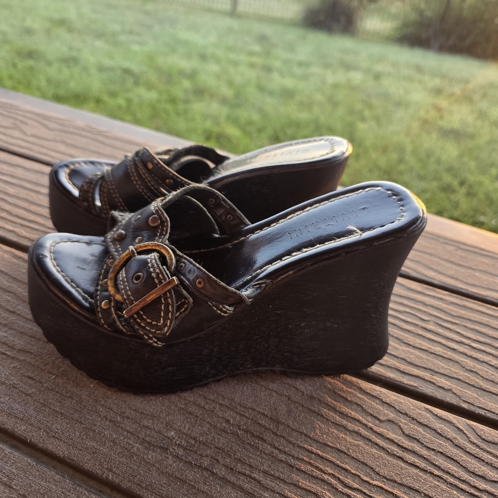 Women's Black Wedge Shoes